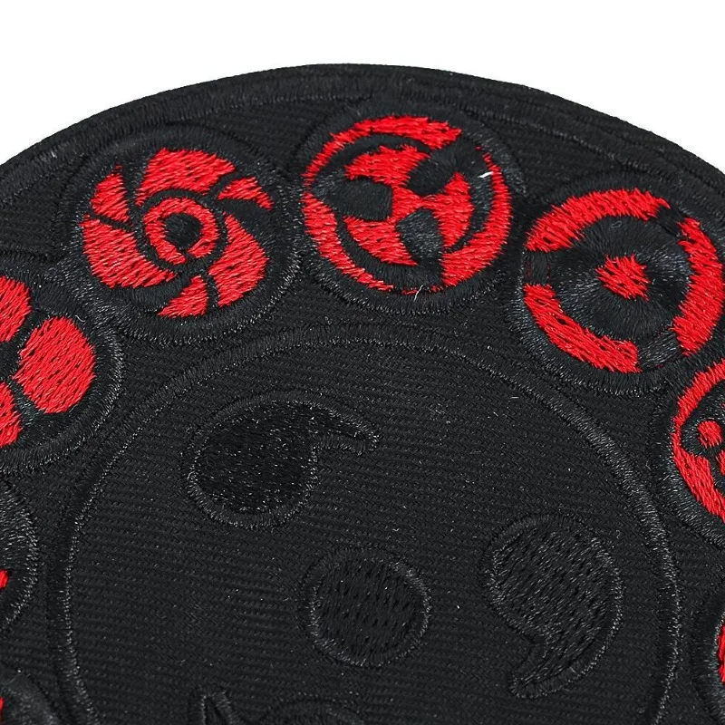 New Anime Naruto Sharingan Personalized Circular Embroidered Cloth Patch Embroidered Hole Seamless Patch Clothing Accessories