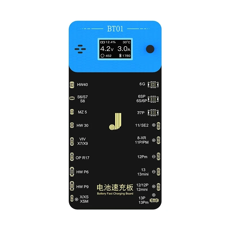 JCID JC BT01 Battery Charger for iPhone, 6, 7, 8, X, 11, 12, 13Pro Max, Anzor Cell Phone Battery Activation Panel, Maintenance T