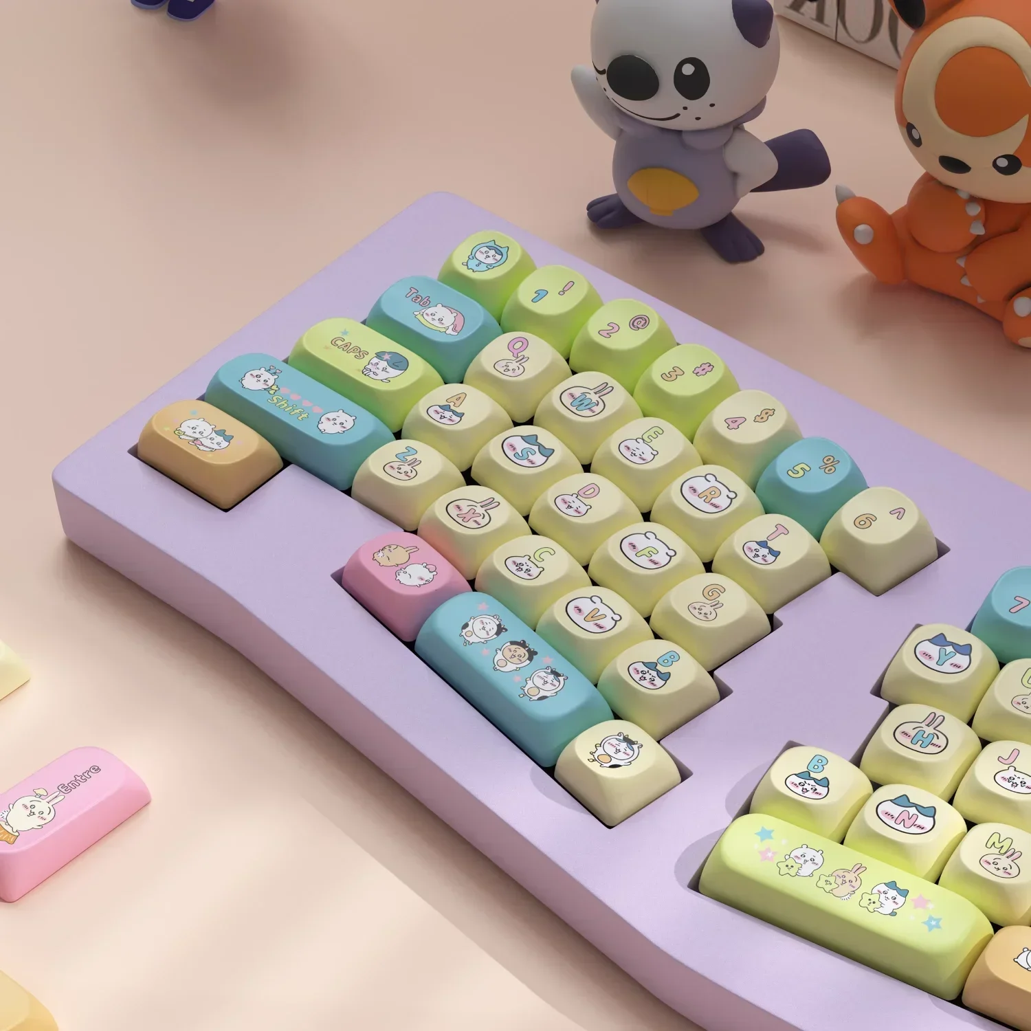 Usage Cute SOA Keycaps PBT Large Full Set Kawaii for Cherry Gateron MX Switches Mechanical Keyboards