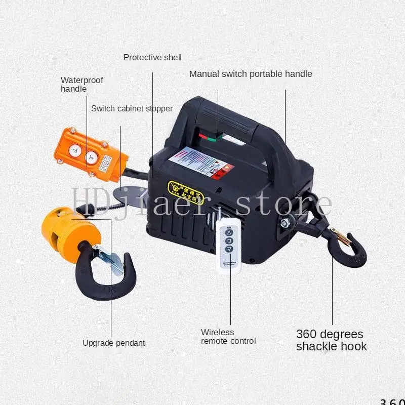 

500Kg Portable Crane Electric Hoist – Multi-Scene Lifting Tool for Car, Home, Cargo & Workshop