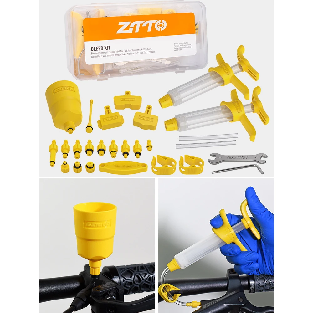 ZTTO x Ezmtb Bicycle Hydraulic Disc Brake Bleed Kit Tool MTB Road Bike Brake Repair Tool For Sram ShiMano MAGURA Avid Series