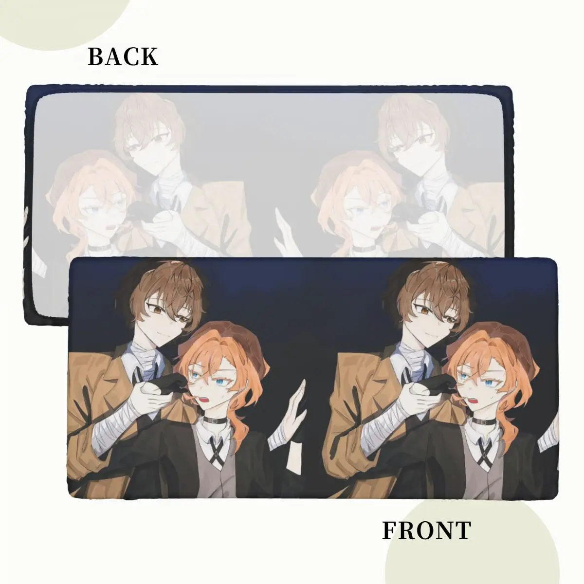 Bungou Stray Dogs Wan Anime Dazai And Chuuya Custom Rectangular Tablecloth Oilproof Table Cover for Dining Events Table Cloth