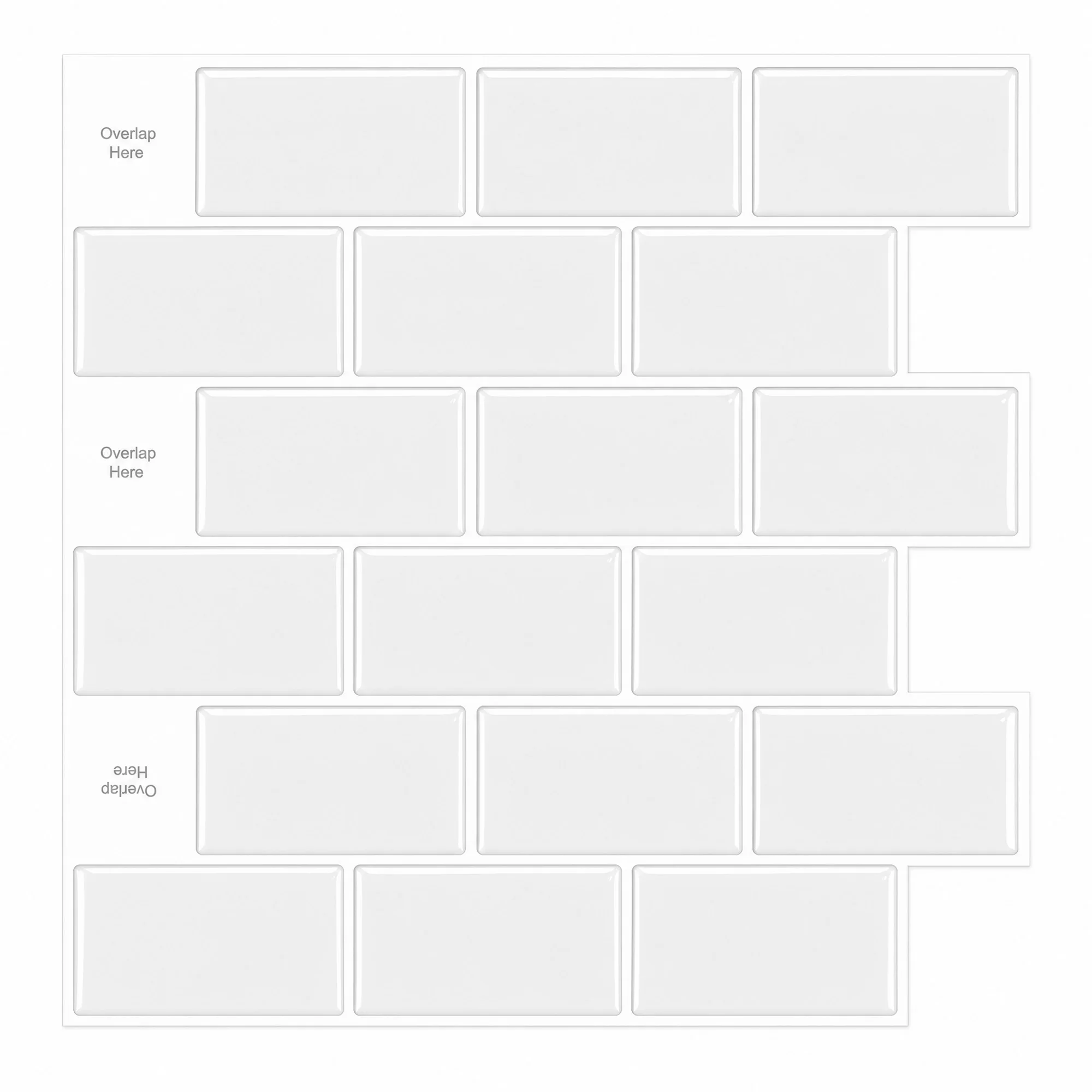 Peel and Stick Subway Tile, 12