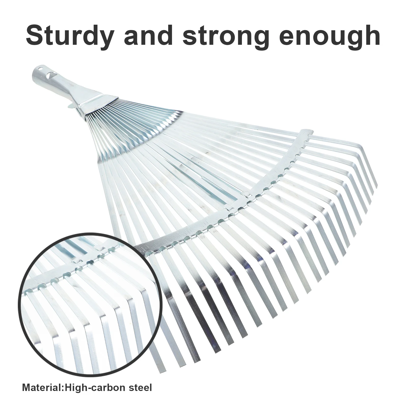 

Expandable Adjustable Metal Rake Head for Garden Lawn Yard Leaf Rake Replacement Heavy Duty Gardening Tool Rakes Head Gardening