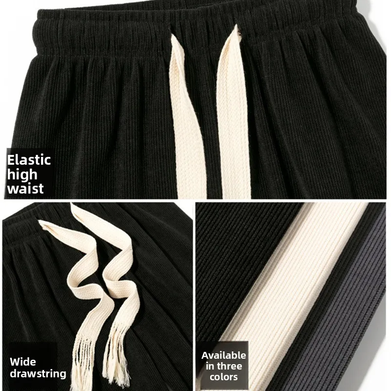 Dstring Wide Leg Pants Women's Spring Summer Thin New High Waist Loose Drapey Slimming Straight Casual Trousers