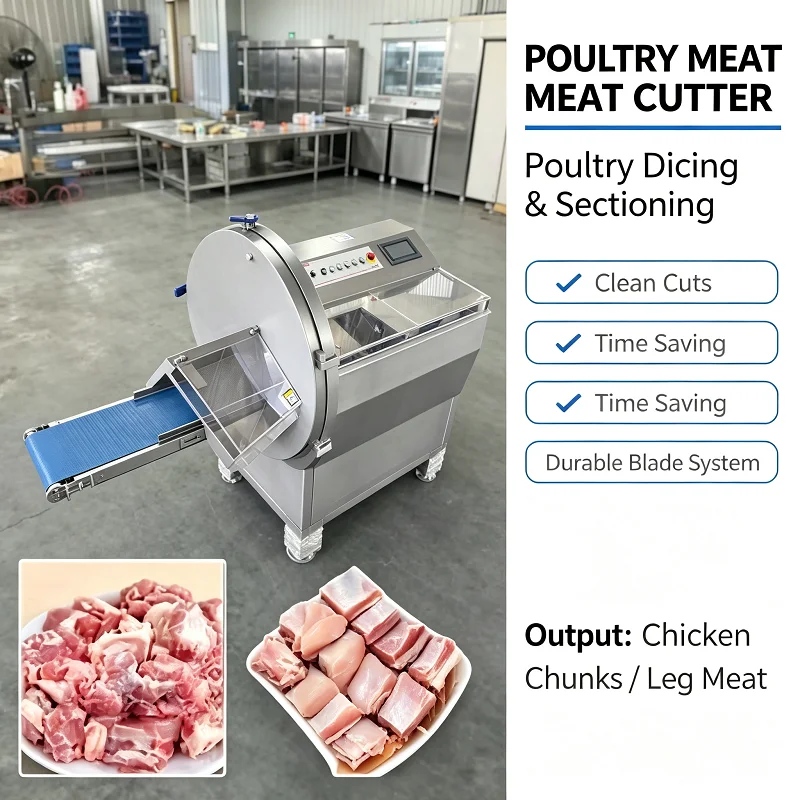 Stainless Steel Frozen Meat Saw Machine Automatic Adjustable Thickness Bone Cutter for Pig Sheep Rib
