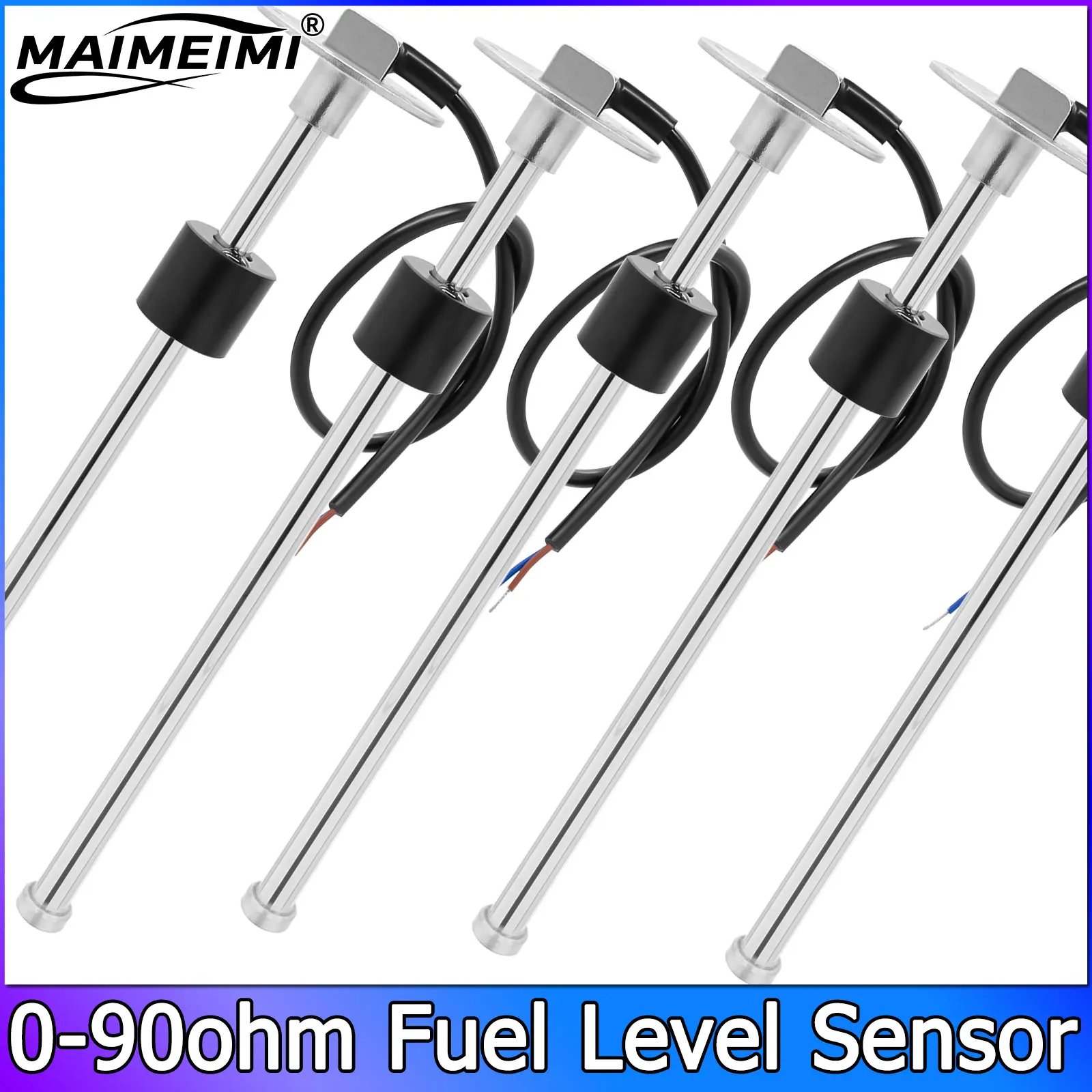 Stainless Steel 304 0-90ohm Fuel Float Level Sensor for 0-90 ohm Fuel Level Gauge Oil Tank Meter Sensor Car Boat customized