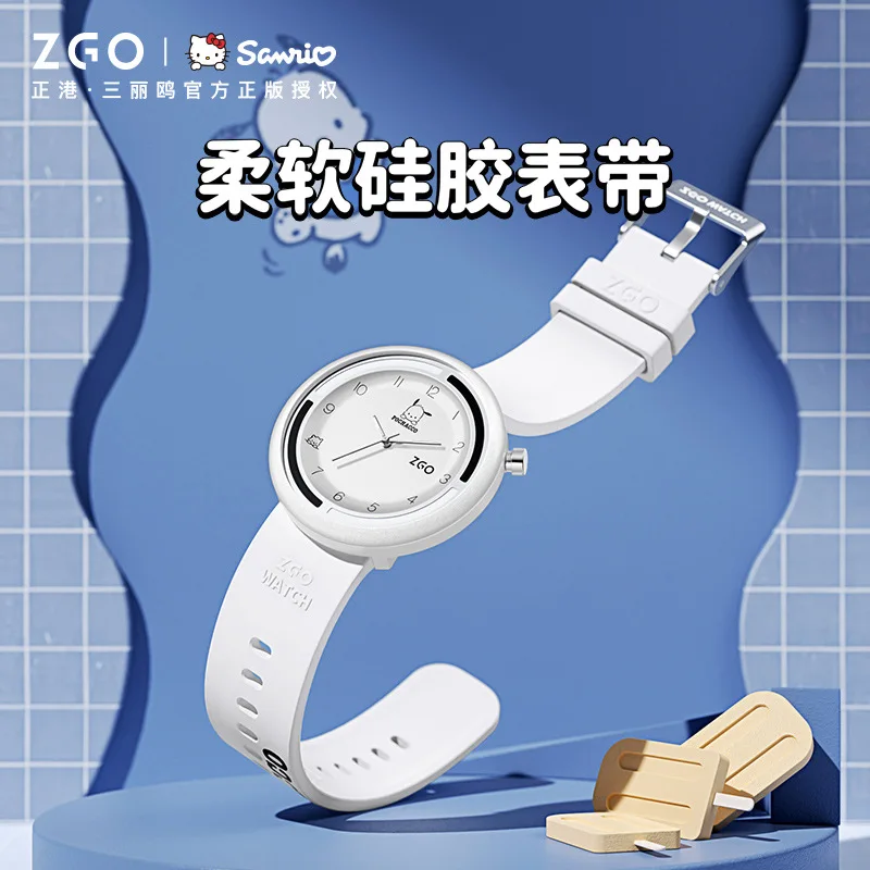 Sanrio relógio para mulheres pochacco hello kitty pulseira feminina à prova dwaterproof água agulha relógios eletrônicos para meninas presentes de aniversário