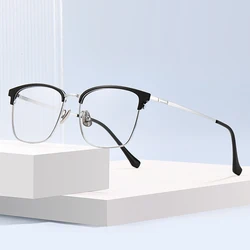 Gmei Optical Classical Men Square Full Rim Glasses Frame Women Alloy TR90 Fashion Eyewear Spectacles Frames 82008