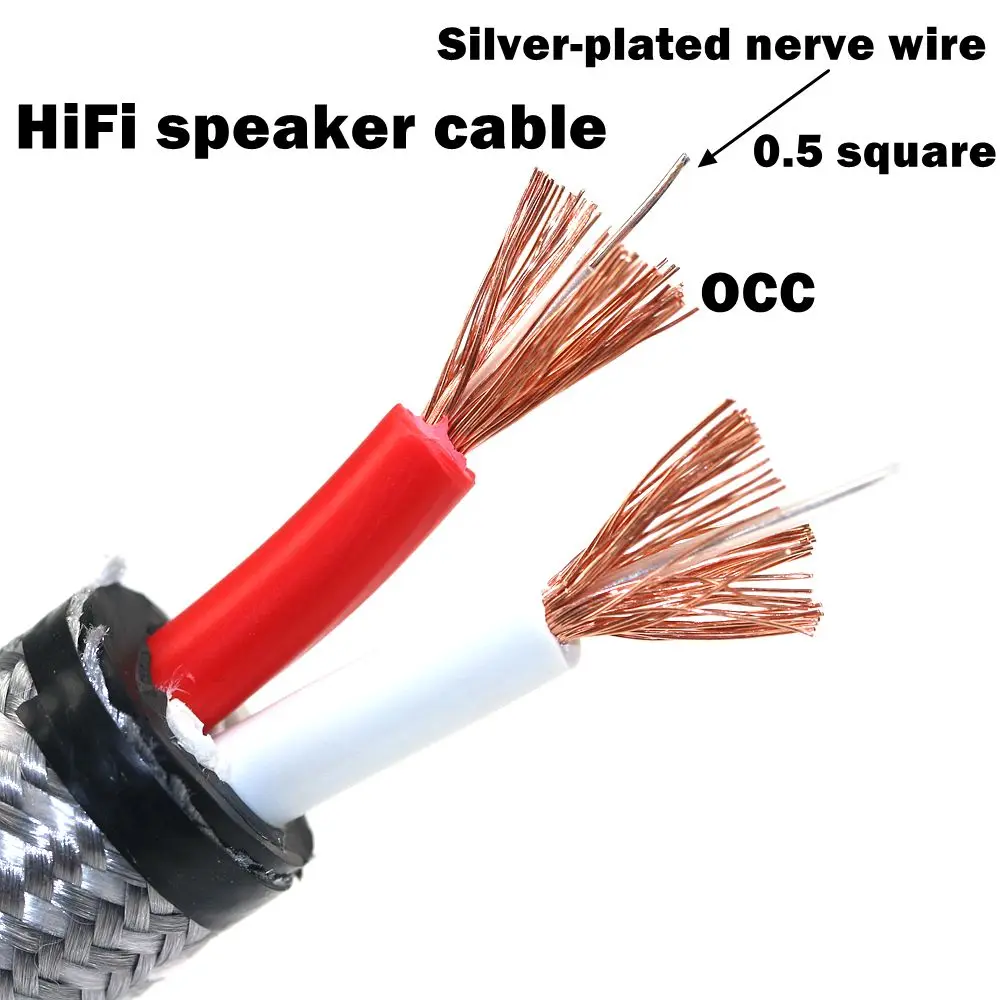 TONEKATE Python 7N OCC Silver-plated speaker cable HiFi multi-strand core main speaker cable Medium cable Upgrade cable