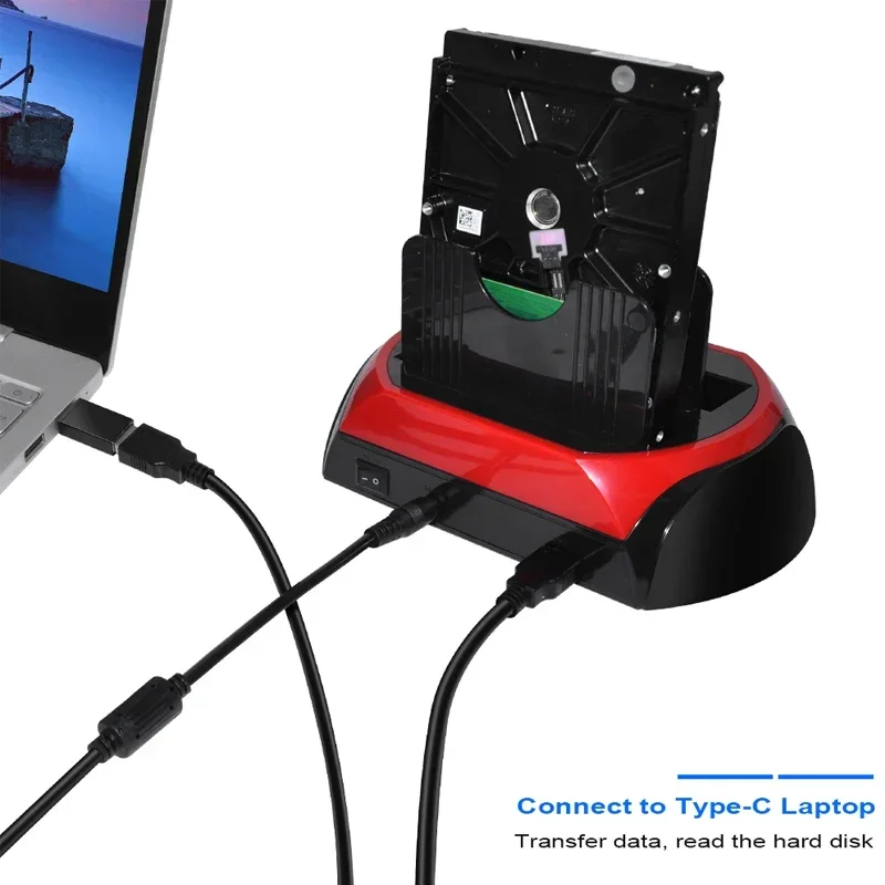 HDD SSD Docking Station USB ถึง 2.5 3.5 นิ้ว SATAI/II/III IDE Dual สล็อตฮาร์ดดิสก์ภายนอกกรณี hd externo