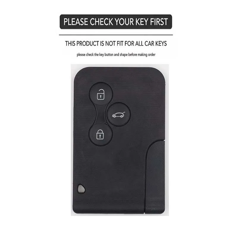 Leather Car Remote Key Cover Case Holder for Renault Scenic 2 Megane Stage Scenic Scenario Clio Logan Can't Put To Car Slot