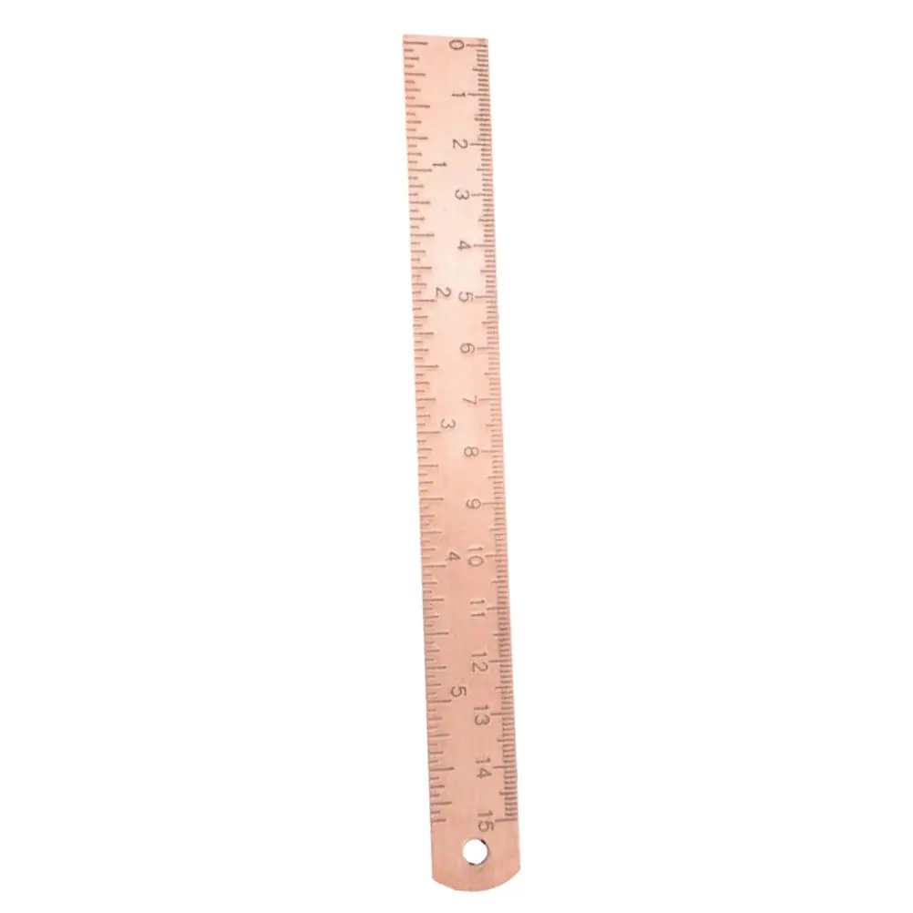 Professional Purple Copper Ruler Lightweight Portable Drawing Ruler Tool Measuring Tool Office Supply for Artists Designers