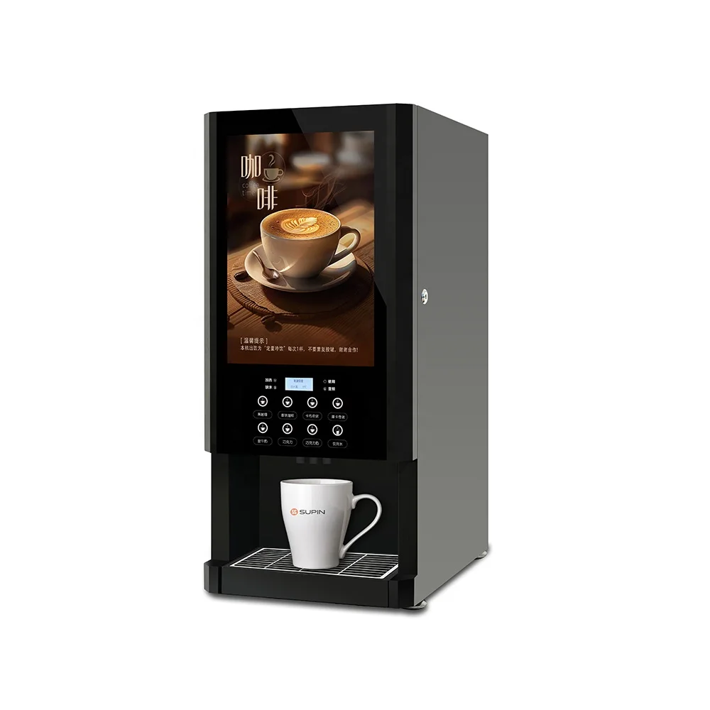 

SUPIN 308F Factory Custom Fully Automatic Compatibility Commercial Coffee Dispenser Mixing Instant Coffee Vending Machine