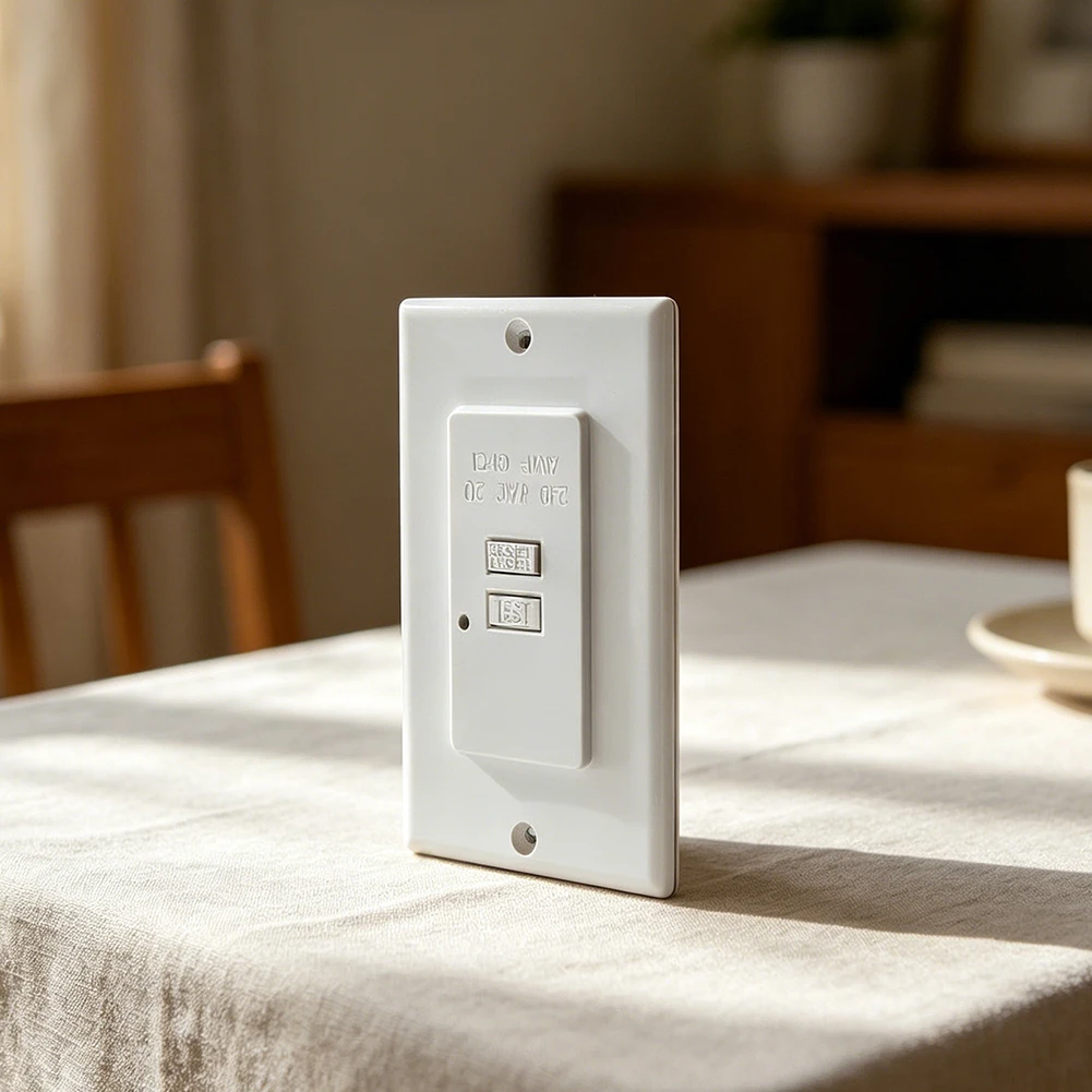 1Pc 20A 125V Grounding Socket Leakage Protector With Automatic Detection For Circuit Breaker Home Electrical Safety Device