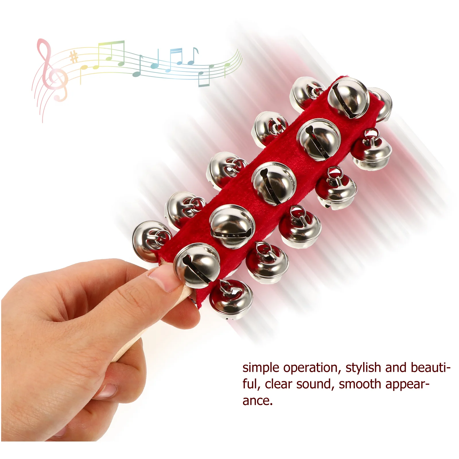 2-delige handbel beginnersinstrument desktop muziek speelgoed percussie jingle sticks baby jingler hout kinderspeelgoed