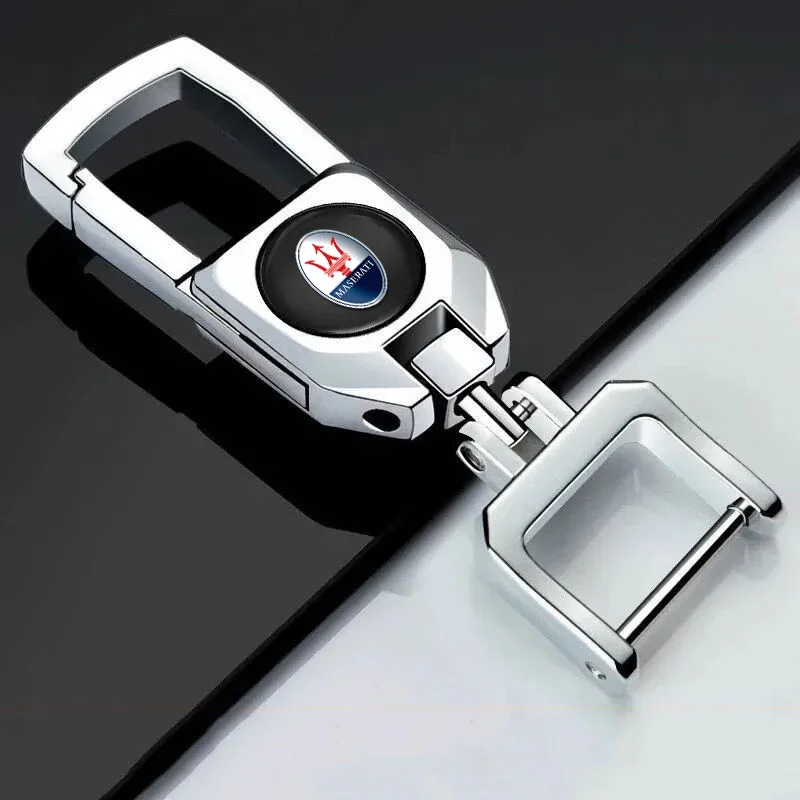 Porte-clés avec pendentif à boucle en métal pour voiture, pour Maserati Levante Ghibli Granturismo Quattroporte Gran Cabrio Gransport MC20 MC12 GTS