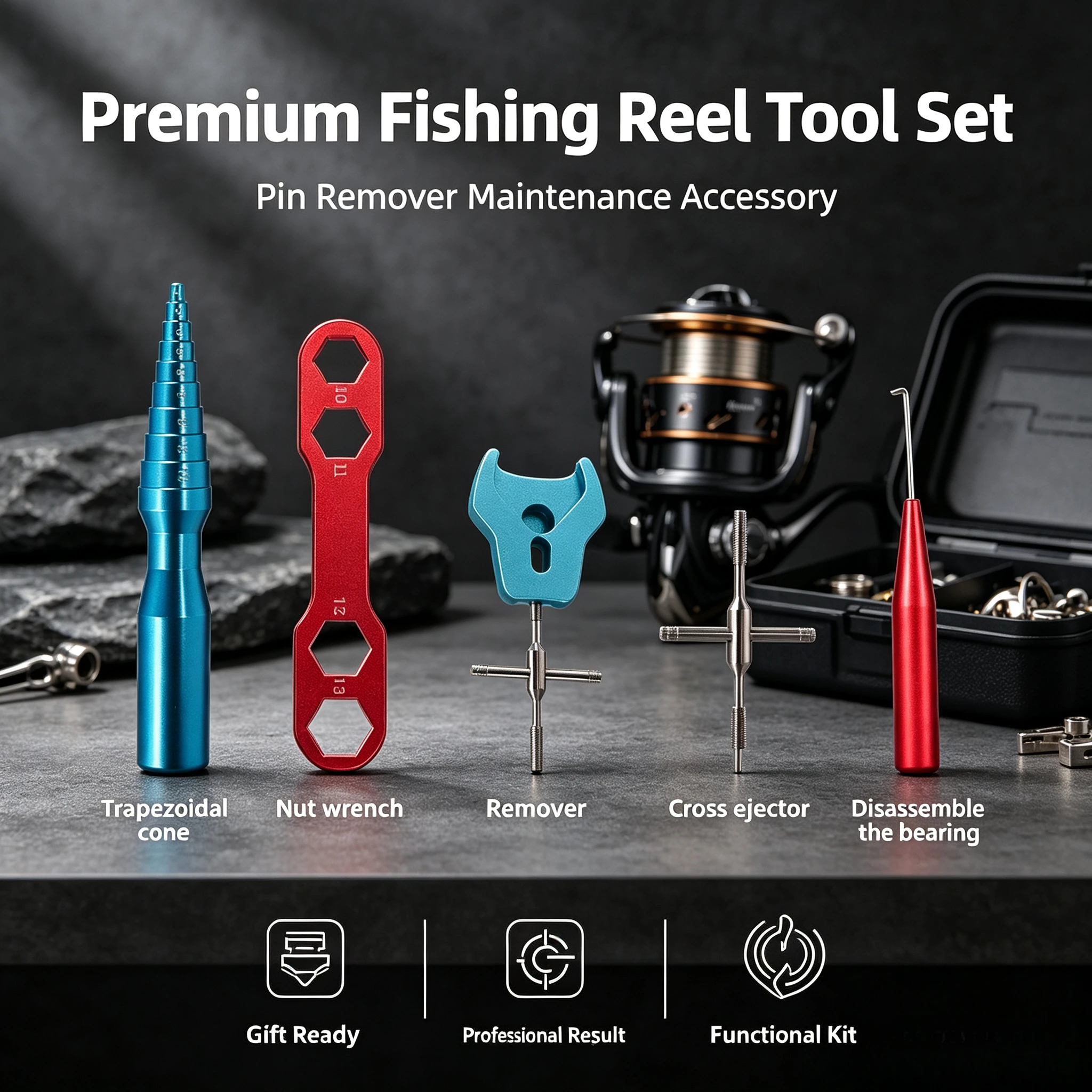 Reel Repair Kit - Fishing Reel Disassembly Maintenance Tool Pin