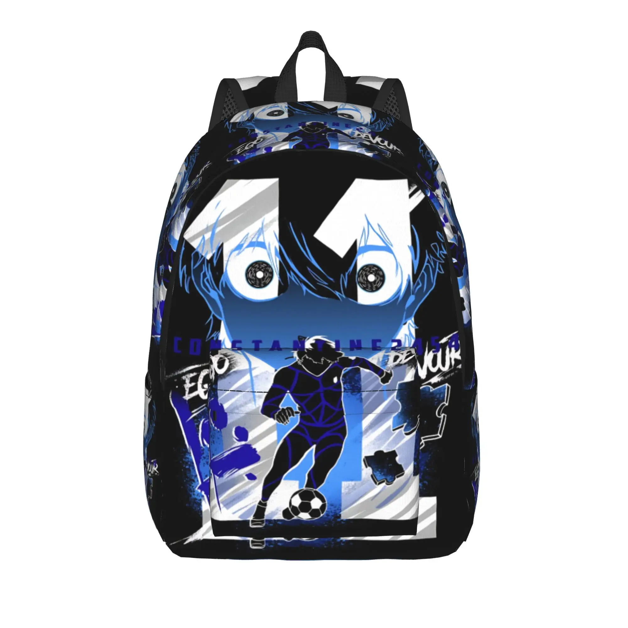 Fashion Blue Lock Football Anime Backpack  Mochilas Harajuku Design Outdoor Retro Washable Rucksack