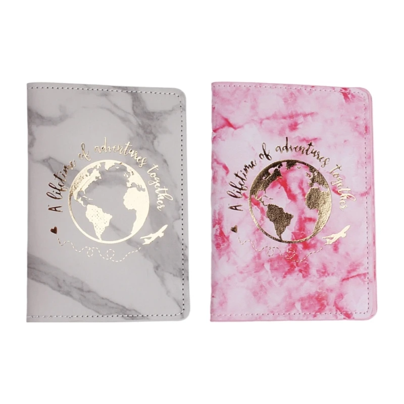 PU Leather Bride Covers Holder Card Protector Travel Cards for Wedding Couples Travel Gift