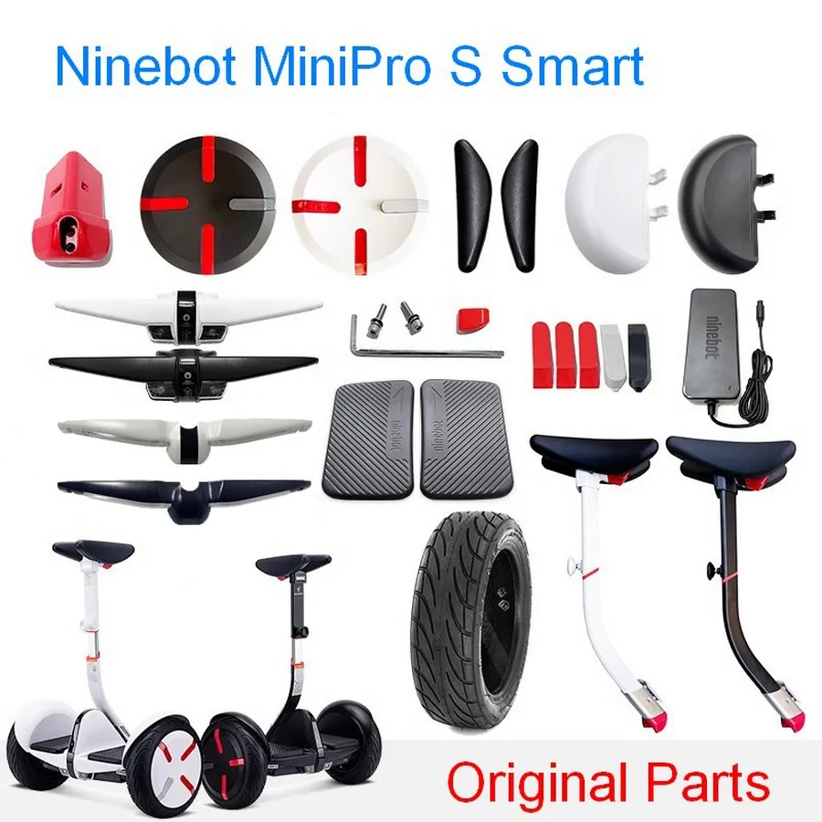 Original Ninebot MiniPro S piezas de repuesto inteligentes marco principal almohadilla de pie controlador eje cubierta de rueda para Segway Ninebot Balance Scooter
