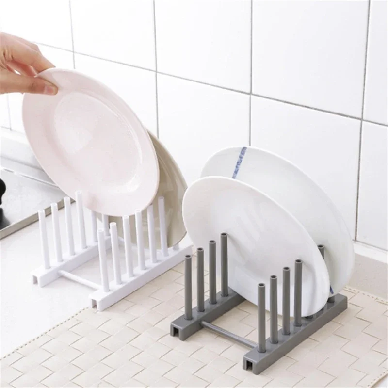 

Household Plastic Bowl and Dish Rack Kitchen Supplies Drainage and Detachable Storage Frame Plate and Pot Cover Racks