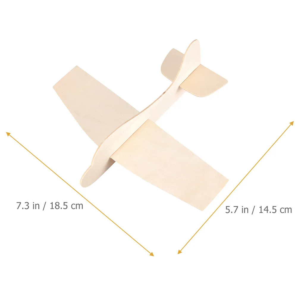 10Pcs Wooden Airplane Assemble DIY Blank Painting Plane Creative Educational Gift for Kids Party Classroom Use