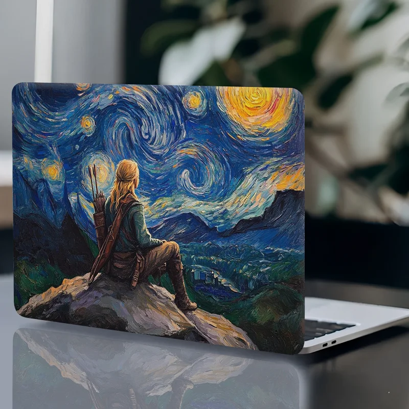 

3 шт., цельная запасная часть — простая в использовании ПВХ кожа для ноутбука с прошитым дизайном, бесследная наклейка для ноутбука 12-15,6 — звездное небо