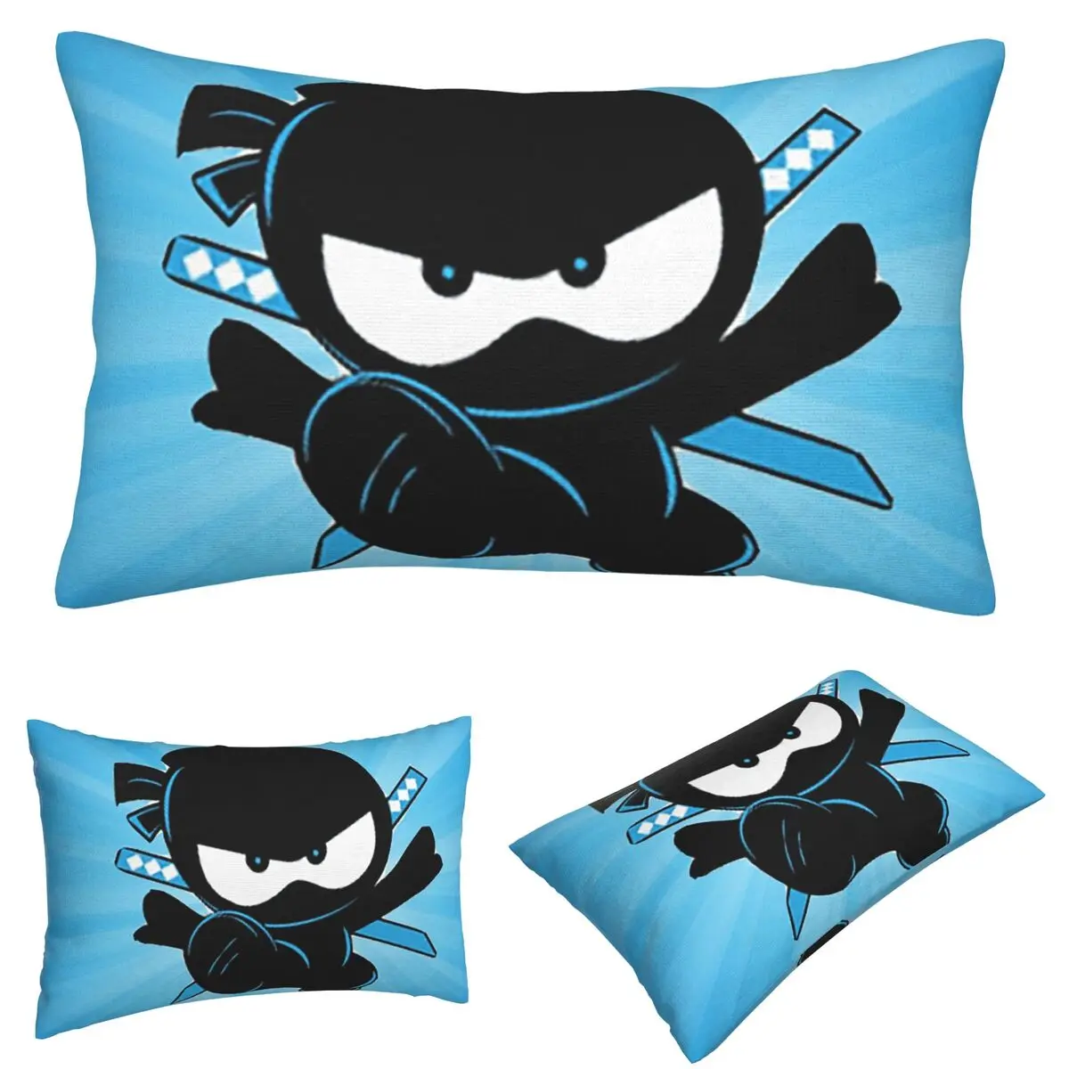 

Ninja Kidz Rectangle Pillowcase Cushion Cover Decor Bedroom Bed Home Comfort Throw Pillow