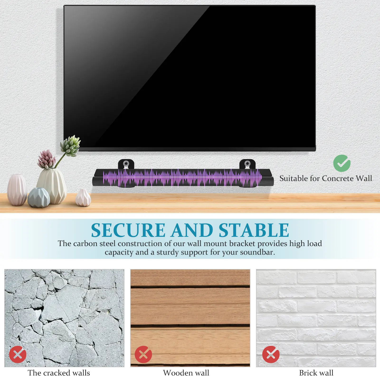 1 paar universele wandbeugels - Soundbar Wall Mount Bracket Universal recensie en prijs