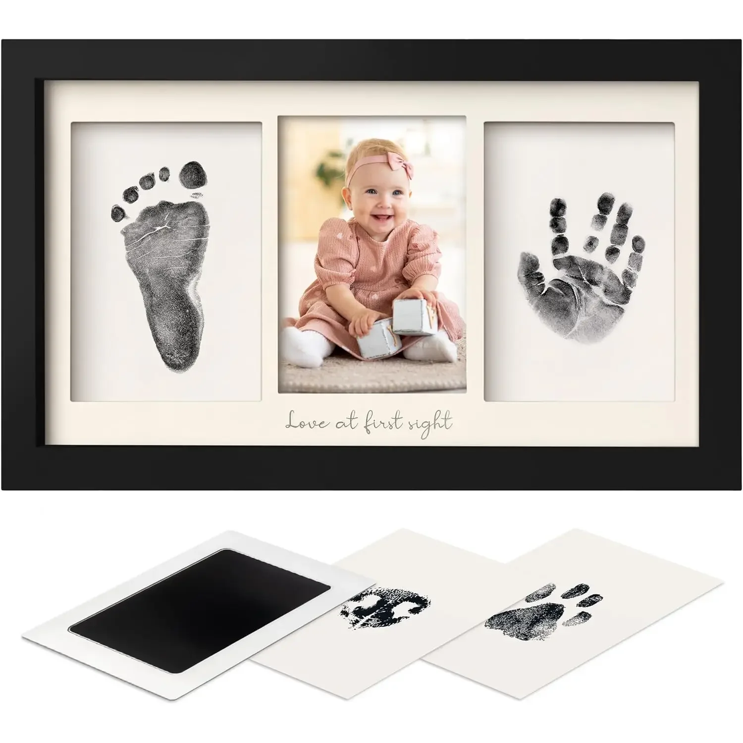 Safe Non-Toxic Baby Footprints Handprint No Touch Skin Inkless Ink Pads Kits Dog Cat Footprint Wash Free DIY Pet Souvenir