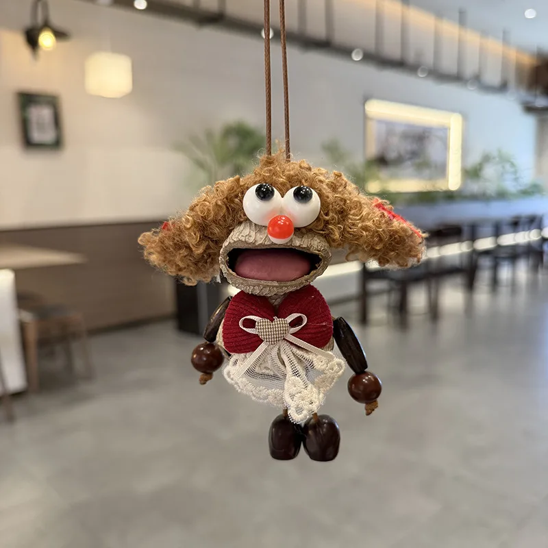 1pcs Creative Shell Wind Chime Dolls Keychain Pendant Personality Dress Up Fashion Bag Charms Accessories Car Keychain Pendant