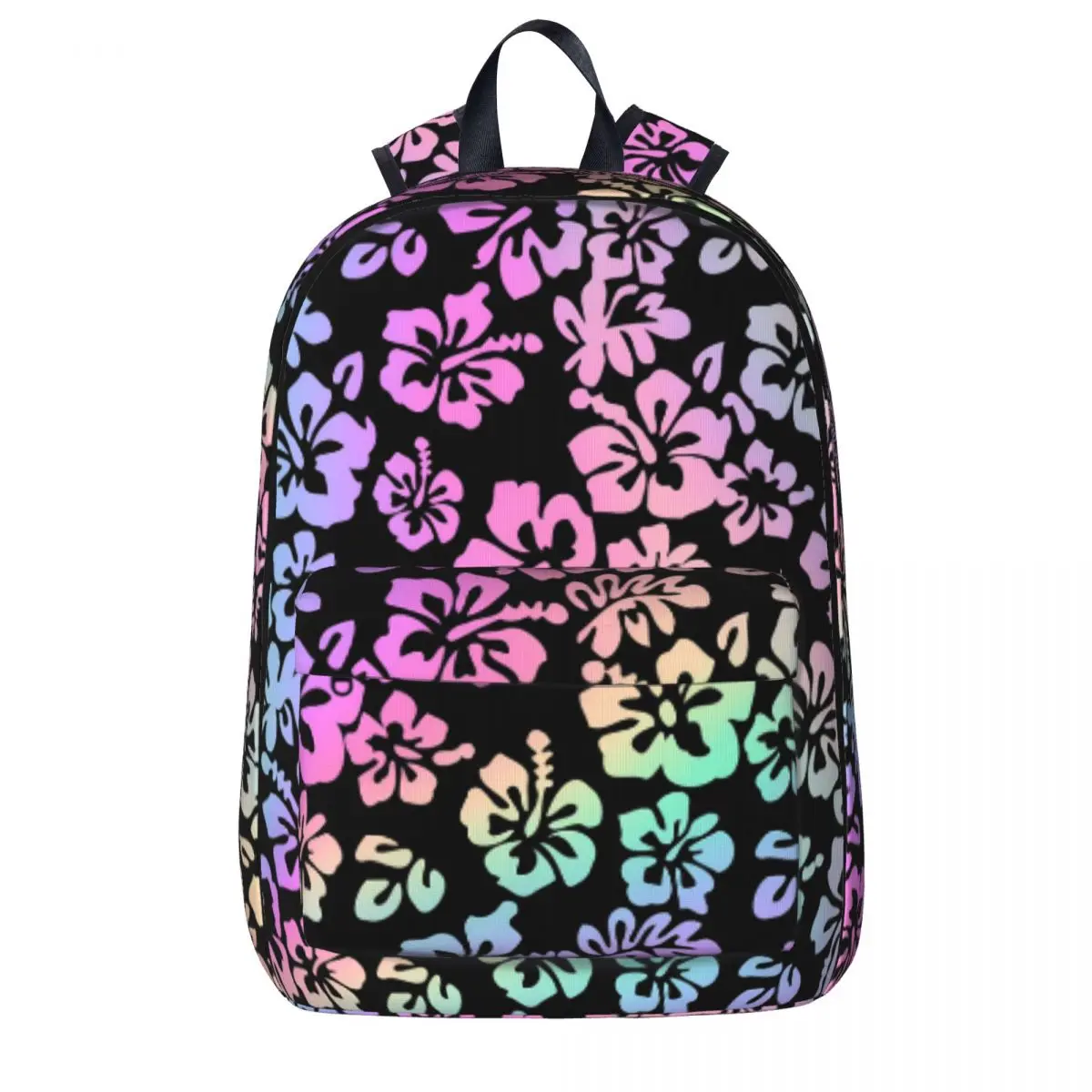 Tropical Floral Backpack Youth Hibiscus Print Big Backpacks Polyester Cool School Bags Daily Designer Rucksack