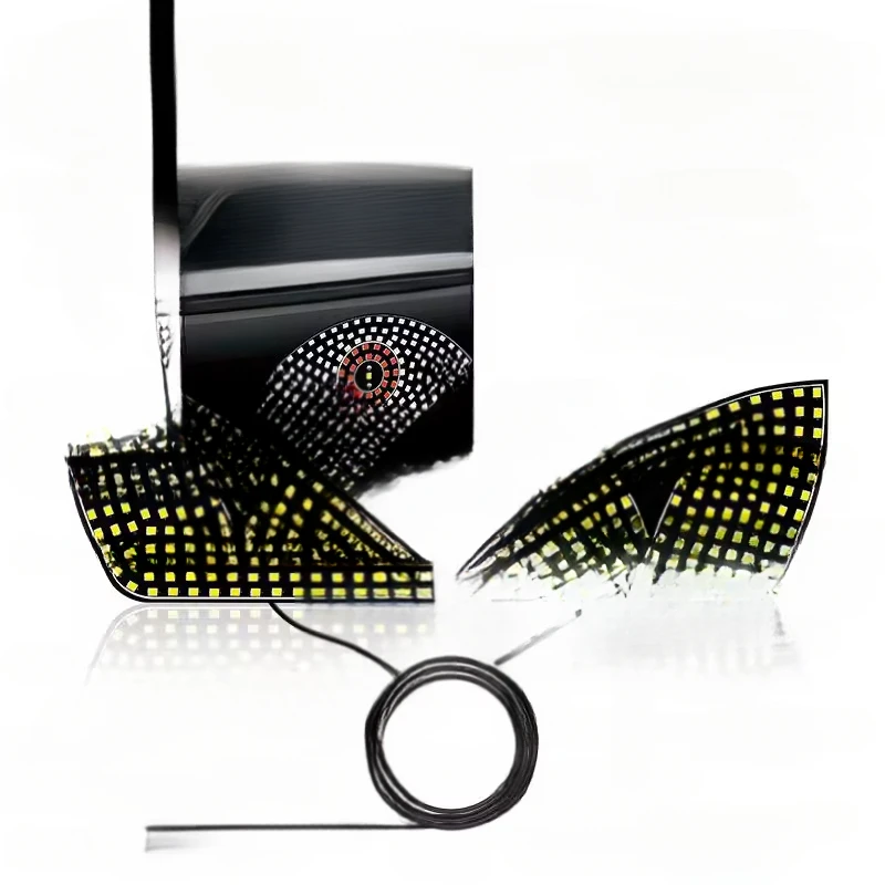 For Cars: LED Eye-Shaped Lights & Red Demon Eyes, Rear Window Warning Lights & Interior Ambient Lights - Decoration Accessories