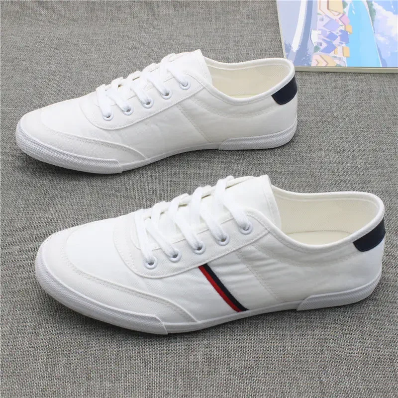 2023 Spring Breathable Lace-up Canvas Sneakers Shoes Men Walking Loafers Shoes Men Casual Shoes Summer