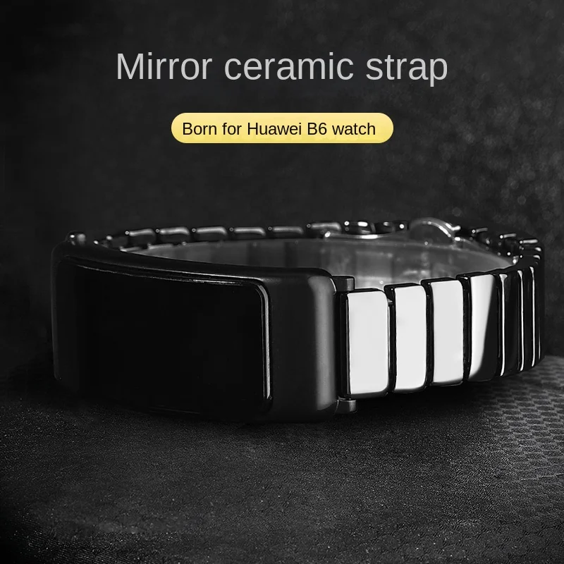 For Huawei B6 black Smart Bracelet watchband B6 B3 B5 Ceramic metal Bracelet edition Frosted replacement Wrist strap 16 18mm