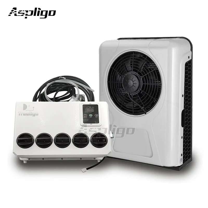 

USA Free Shipping DC 24V Split 1000-3000W Electric 12V Car Air Conditioner RV Truck Parking Cooler Tractor Cab Air Conditioner P