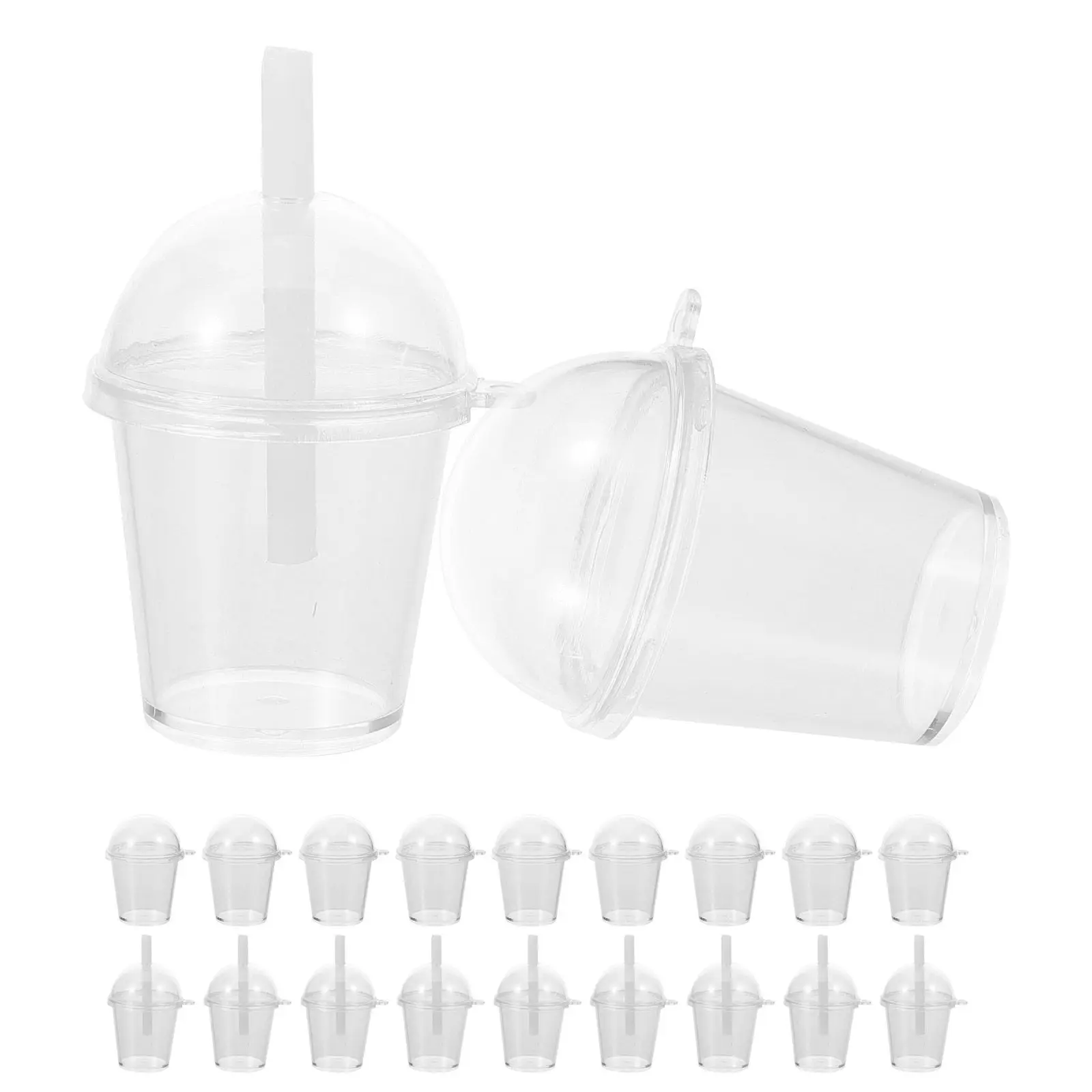 

1Set Mini House Milk Tea Cup Charms Plastic DIY Hanging Keychain Pendants Ice Cream Cups Craft Bubble Tea Accessories