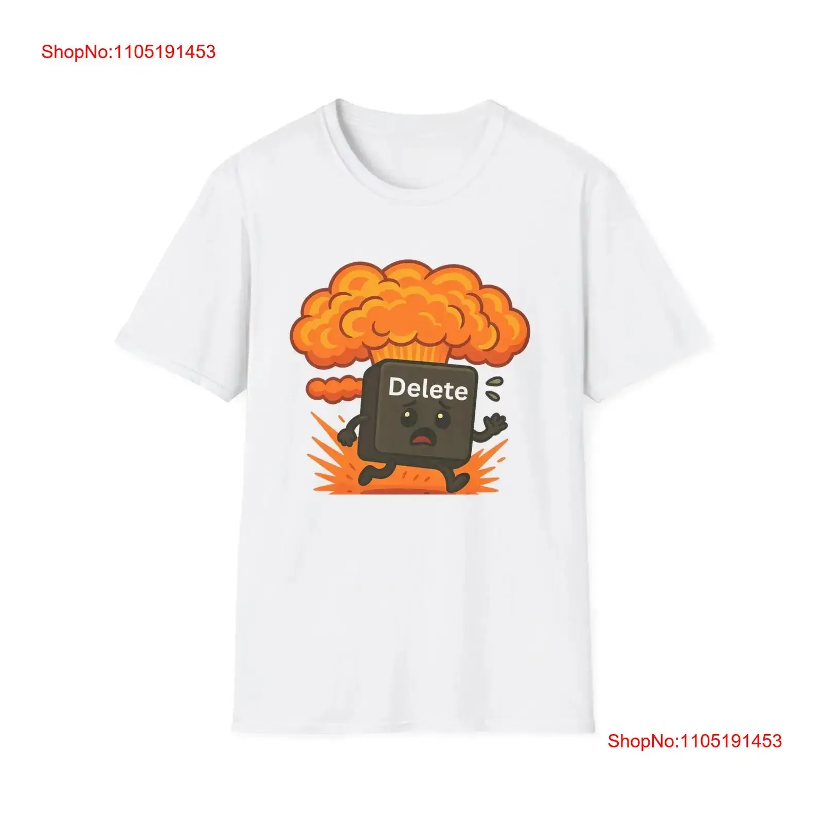 

Funny Delete Button T Shirt for Gamers Tech Lovers Quirky vintage Washed Breathable Stretched Comfortable homme