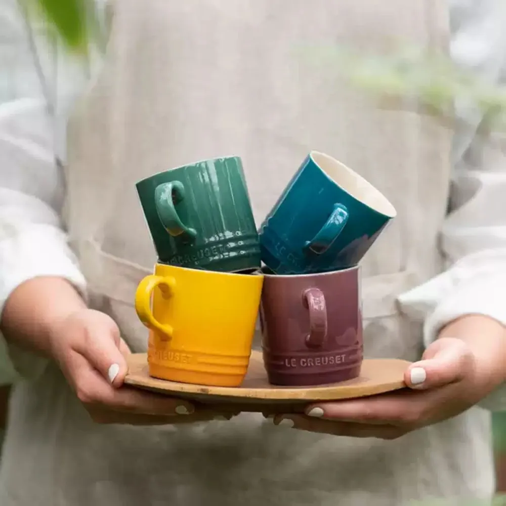 Le Creuset Rainbow Stoneware Cappuccino Cup 350ml Multicolor Ceramic Coffee Cup For Home Cafe Daily Beverage Use - view 6