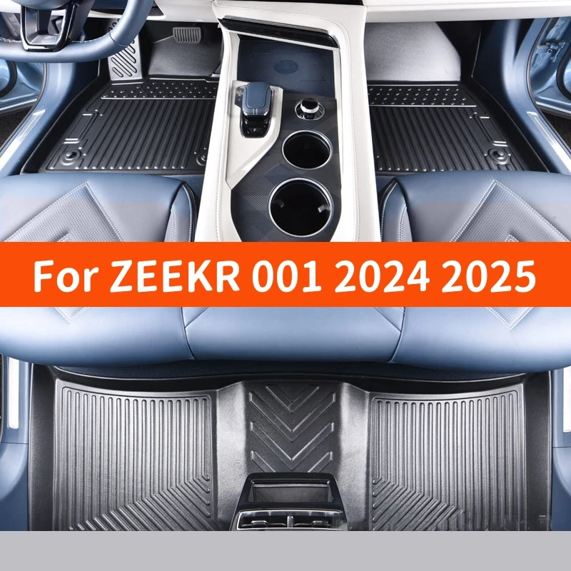 For ZEEKR 001 2024 2025 TPE Floor Mats Trunk Mats, All Weather Waterproof Cargo Liner & Front Trunk Mat