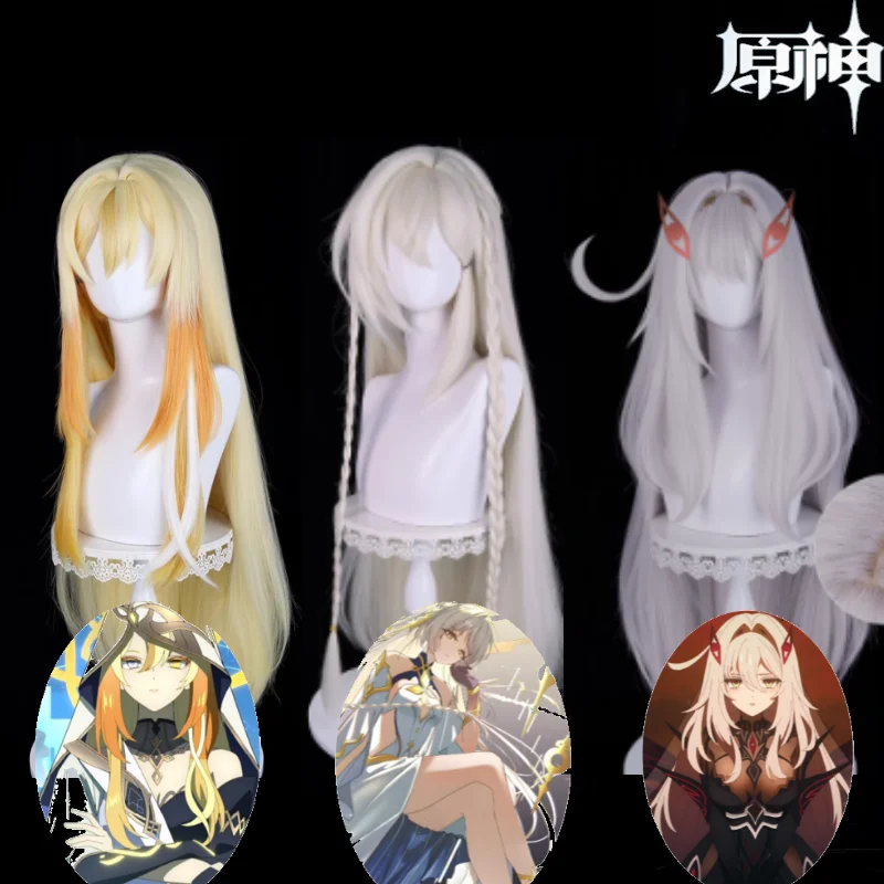 

Genshin Impact Rhinedottir Ronova Istaroth Cosplay Wig Heat Resistant Wig Mixed Puffy Fiber Halloween Comic Con Role Play