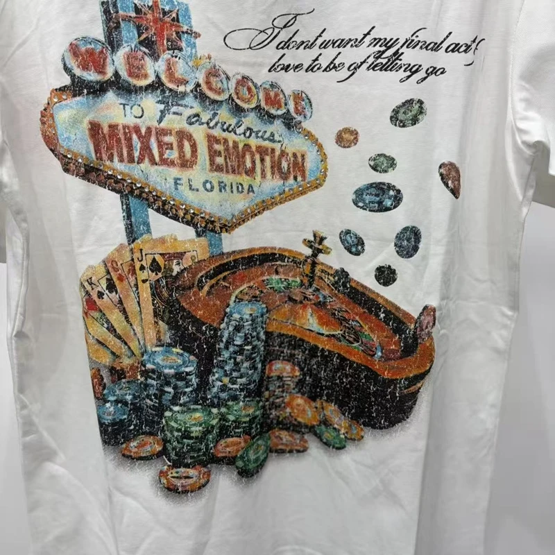 Grafik-T-Shirt mit Destroyed-Optik und Oversize-Schnitt, Retro West Coast Original-Print, Individualisiertes T-Shirt, Y2K Streetwear-Kleidung für Männer und Frauen – Detail 7