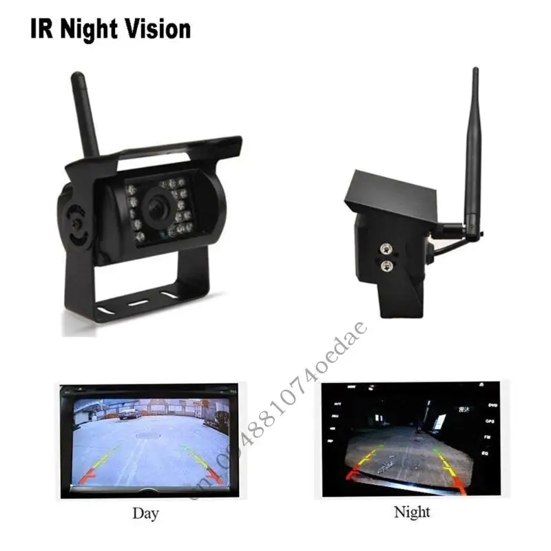 

0XXC Rear View Monitor Backup Reversing Parking Assistance Camera Night-Vision Wide for Truck Bus RV Trailer Excavator