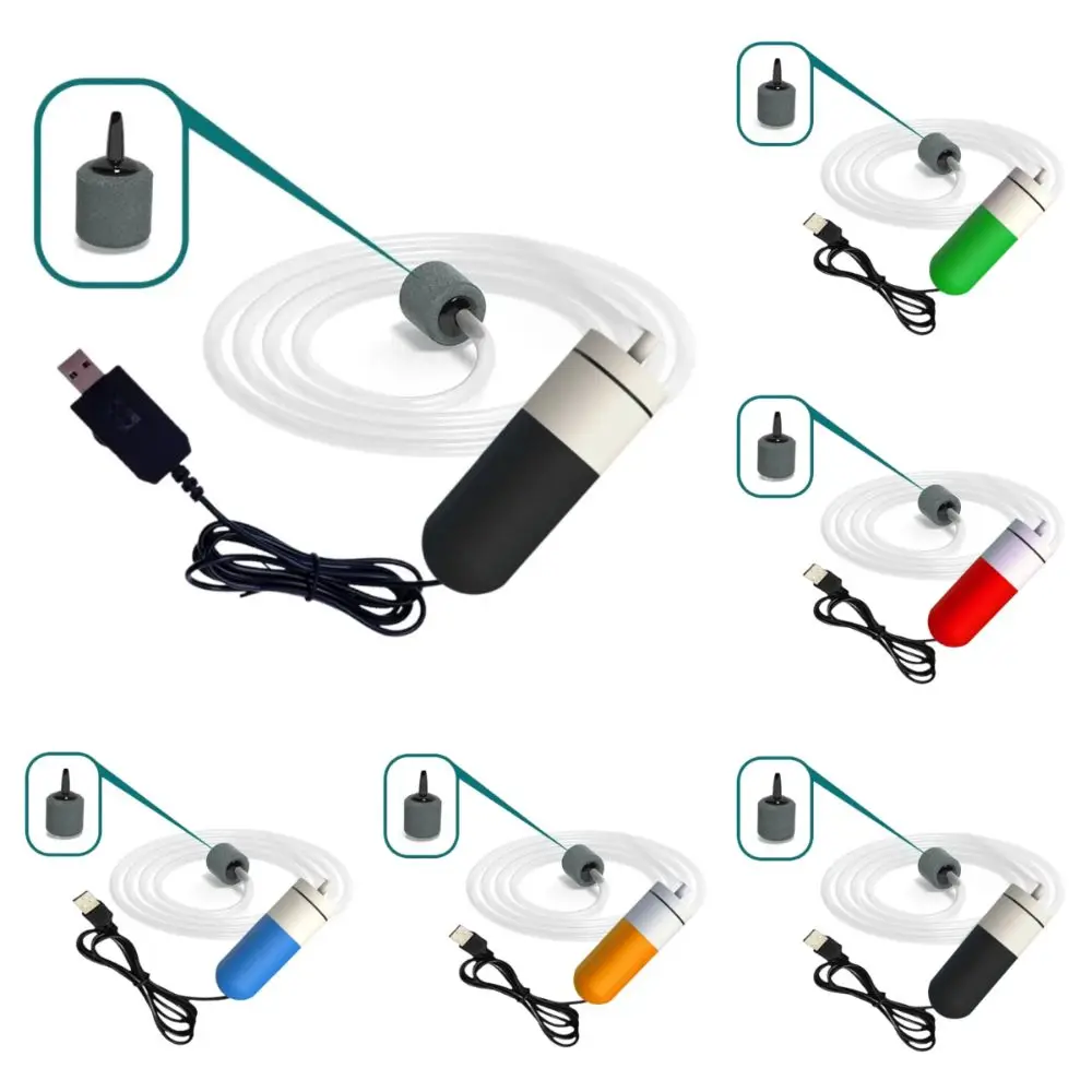 

Adjustable Speed Aquarium Oxygen Air Pump USB Charging Ultra Quiet Air Compressor Aerator Anti-slip Portable Oxygen Aerator