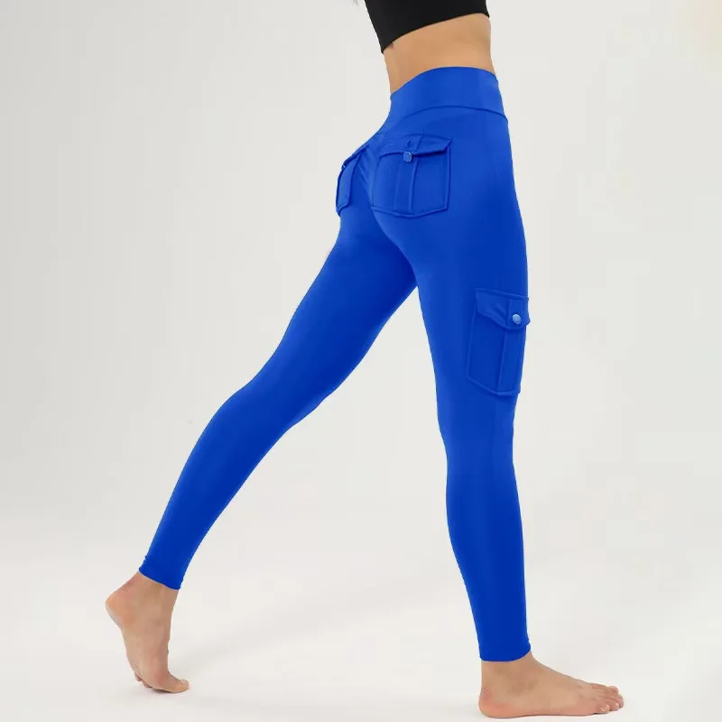 Women's Fitness Compression Pocket Yoga Leggings | High-Waist Tummy Control & Hip Lift | Naked Feeling & Quick-Dry | Multi-Pocke