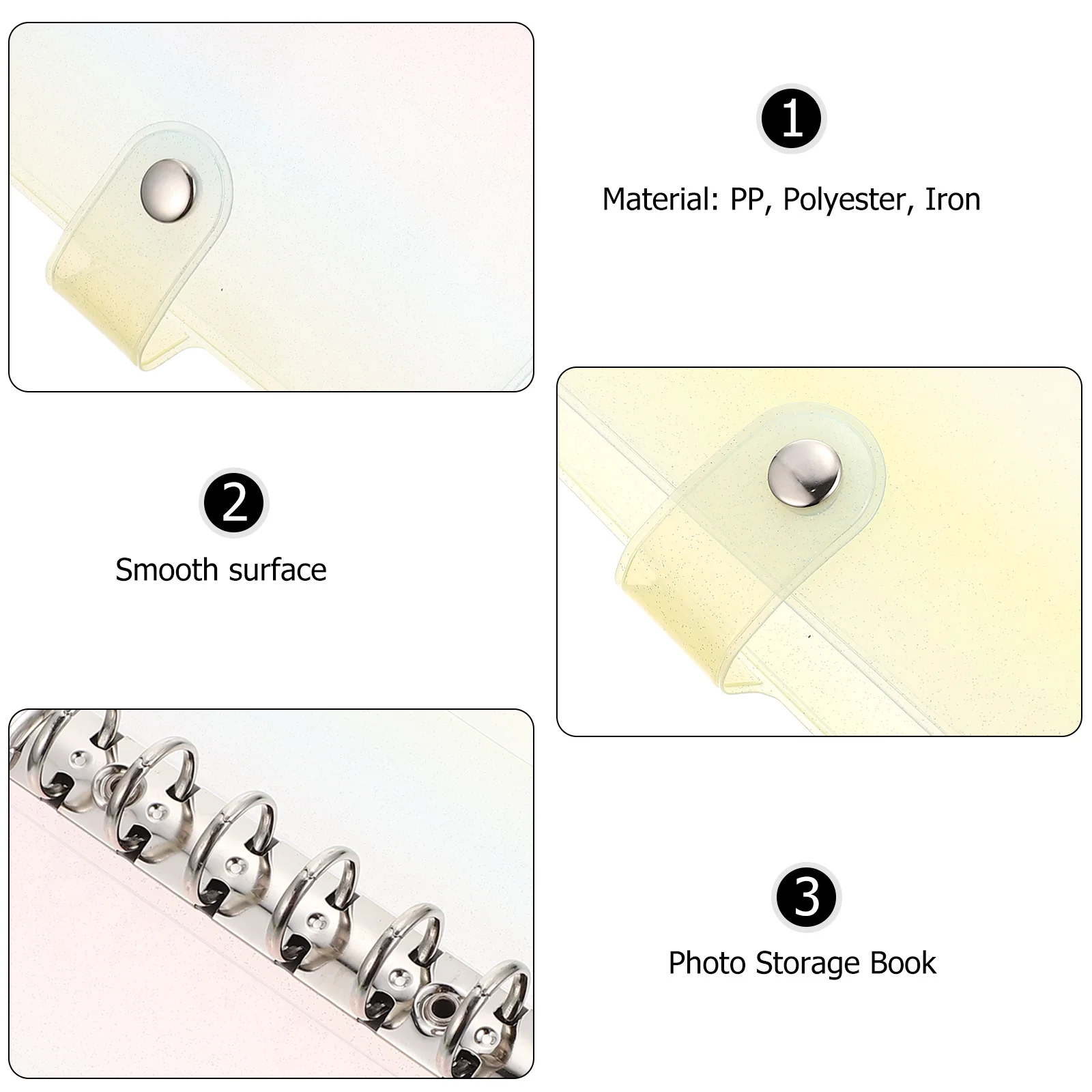 

Радужная обложка для блокнота с отрывными листами, высококачественный ПВХ-футляр, небольшой легкий защитный личный планировщик, переплет для офиса, школы