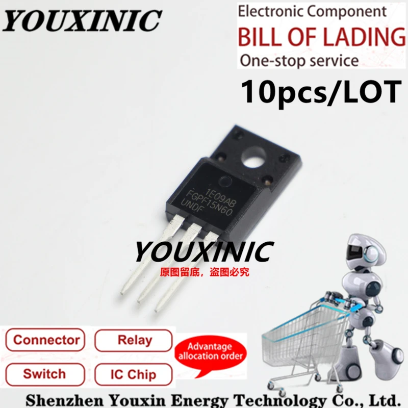 

YOUXINIC 100% new imported original FGPF15N60UNDF FGPF15N60 15N60 TO-220F IGBT Tube 600V 15A