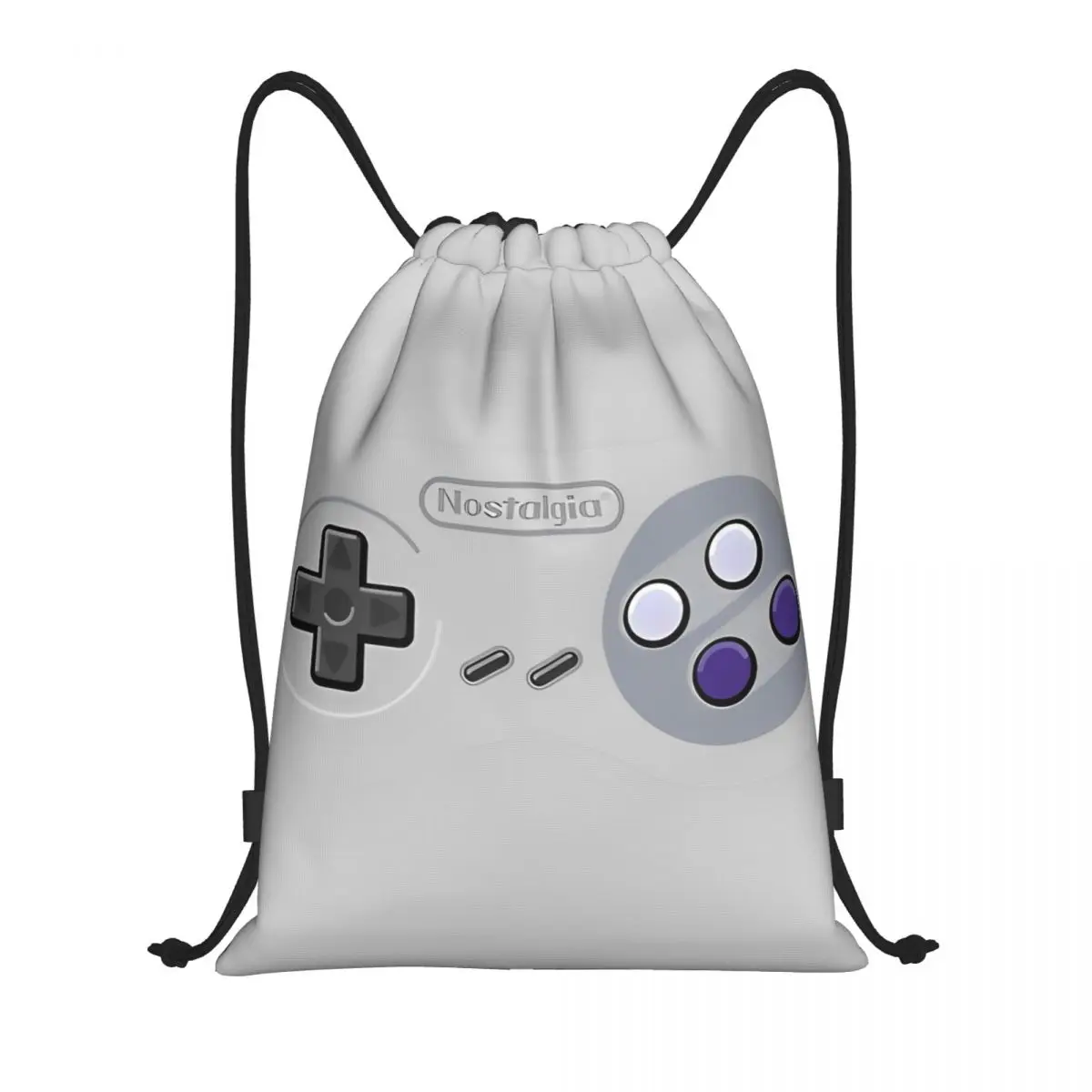 Retro Video Game Turbo Controller Nostalgia Drawstring Bags Sports Backpack Gym Sackpack Water Resistant String Bags for Cycling