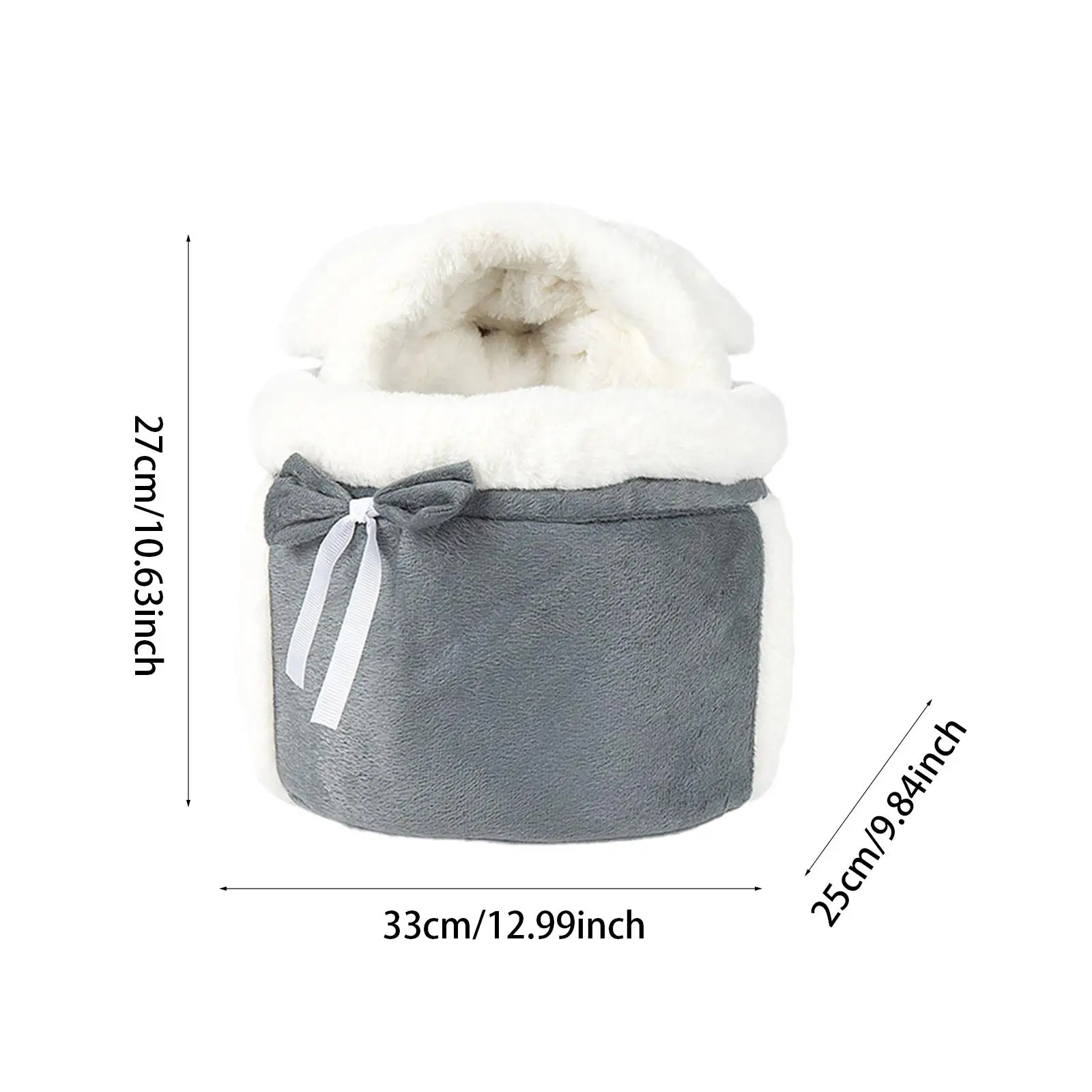 Jaula de felpa para mascotas de invierno, bolsa de pecho colgante para mascotas, mochila para perros y gatos pequeños para exteriores